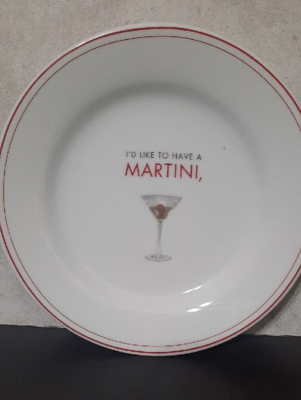 Restoration Hardware Dorothy Parker Martini Appetizer Plates - Picture 2 of 7